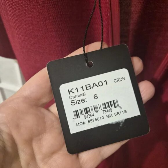 ST. JOHN Wool-Blend Knit Sheath Dress Cardinal Red NWT Sz 6 - Picture 9 of 12